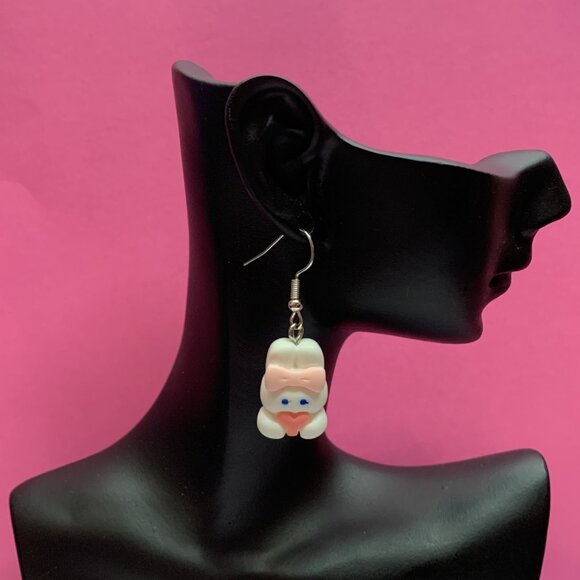 Valentine Earring, Love Earring, Bunny Earring, Easter Bunny, Gift Idea, Heart - Picture 5 of 5
